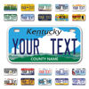 Picture of InkMyPlate Personalized Kentucky Mini License Plate | Choose from 50 States|Custom License Plate for Kids Power Wheels | Golf Cart, Motorcycle, Moped, Wagons, ATV | Aluminum 6*3 inch