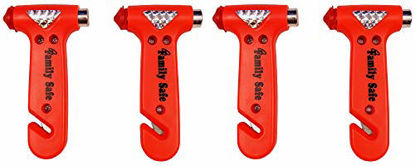 Picture of Family Safe 4 Pack Seatbelt Cutter Window Breaker Emergency Escape Multi Tool