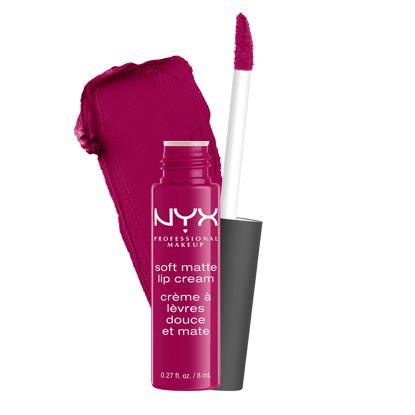 Picture of NYX PROFESSIONAL MAKEUP Soft Matte Lip Cream, Lightweight Liquid Lipstick - Madrid (Cranberry Red)