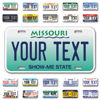 Picture of InkMyPlate Personalized Missouri Blue Car License Plate | Choose from All 50 Sates | 6x12 Inch | Custom Missouri License Plate for Front of Car | Personalized Custom Car Tags | Made USA 040 Aluminum