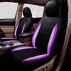 Picture of Flying Banner Car Seat Covers Front Seats Rear Bench Polyester car seat Protectors Easy installations Rear Bench Split Classic Man Lady Truck (Full Set -- Low Back, Black Purple & Light Purple)