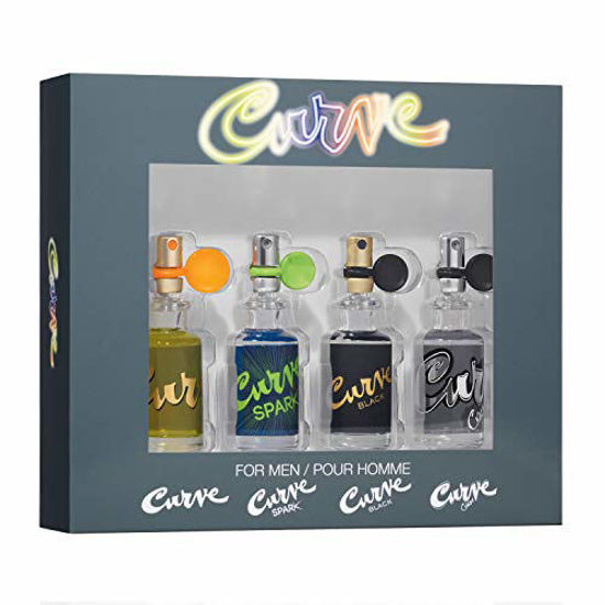 Picture of Curve Curve Men's Cologne 4 Piece Gift Set, 0.5 Fl. Oz. Eau De Cologne, 4 Count