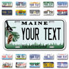 Picture of InkMyPlate Personalized Maine Car License Plate | Choose from All 50 Sates | 6x12 Inch | Custom Maine License Plate for Front of C 12inchX6inch