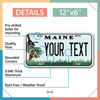 Picture of InkMyPlate Personalized Maine Car License Plate | Choose from All 50 Sates | 6x12 Inch | Custom Maine License Plate for Front of C 12inchX6inch