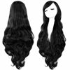 Picture of Rbenxia Curly Cosplay Wig Long Hair Heat Resistant Spiral Costume Wigs Anime Fashion Wavy Curly Cosplay Daily Party Black 32" 80cm