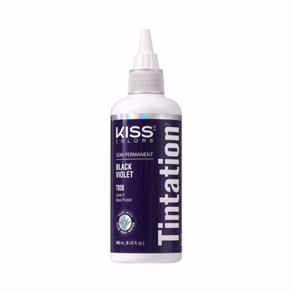 Picture of Kiss Tintation Semi-Permanent Hair Color Treatment 148 mL (5 US fl.oz) (Black Violet)