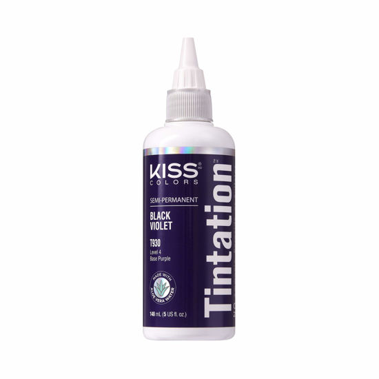 Picture of Kiss Tintation Semi-Permanent Hair Color Treatment 148 mL (5 US fl.oz) (Black Violet)