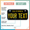 Picture of InkMyPlate Personalized California Black Mini License Plate | Choose from 50 States | Bike 6x3 inch | Custom License Plate for Kids Power Wheels | Golf Cart, Motorcycle, Moped, Wagons, ATV | Aluminum