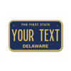 Picture of InkMyPlate Personalized Delaware Mini License Plate | Choose from 50 States |Custom License Plate for Kids Power Wheels | Golf Cart, Motorcycle, Wagons, Moped ATV | Aluminum Made in USA 7*4inch