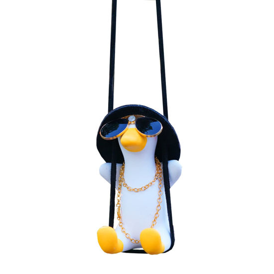 Kaufe Car Pendant Cute Anime Little Duck Swing Auto Rearview Mirror  Hangings Ornament Interior Decoraction Accessories For Girls