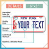 Picture of InkMyPlate Personalized New York Statue Mini License Plate | Choose from 50 States | Bike 6x3 in | Custom License Plate for Kids Power Wheels | Golf Cart, Motorcycle, Moped, Wagons, ATV | Aluminum