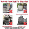 Picture of Flying Banner Car Seat Covers Full Set Front Seats and Rear Bench Polyester car seat Protectors Black Gray Purple airbag Compatible Rear Bench Split (Black Mint Green)