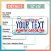 Picture of InkMyPlate Personalized North Carolina Car License Plate | Choose from all 50 Sates |Custom North Carolina License Plate for Front of Car | Personalized Custom Car Tags | USA 040 Aluminum 12*6 inch