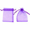 Picture of Dealglad 50Pcs Purple Organza Bags 4x6 Inch, Drawstring Halloween Candy Bags, Wedding Party Favors Gift Bag Mesh Jewelry Pouches