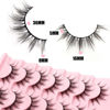 Picture of Veleasha Manga Lashes 7 Pairs Natural Look Fluffy False Eyelashes That Look Like Individual Clusters Soft Wispy Lashes Faux Mink Lashes Pack (6D75)