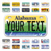 Picture of InkMyPlate Personalized Alabama Mini License Plate | Choose from All 50 States | Bike 6x3 inch | Custom License Plate for Kids Power Wheels | Golf Cart, Motorcycle, Moped, Wagons, ATV | Aluminum