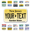 Picture of InkMyPlate Personalized New Jersey Mini License Plate | Choose from 50 States | Moto 7x4 | Custom License Plate for Kids Power Wheels | Golf Cart, Motorcycle, Wagons, Moped ATV | Aluminum Made USA