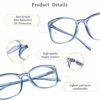 Picture of LifeArt Blue Light Blocking Glasses, Anti Eyestrain, Computer Reading Glasses, Gaming Glasses, TV Glasses for Women Men, Anti Glare (Light Blue, 1.00 Magnification)