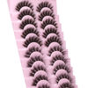 Picture of wiwoseo False Eyelashes Natural Volumn Fluffy Faux Mink Lashes Natural Wispy Fluffy Lashes 15MM 17MM 3D Effect Fake Eyelashes Dramatic 10 Pairs