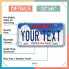 Picture of InkMyPlate Personalized South Dakota Car License Plate | Choose from All 50 Sates | 6x12 Inch | Custom South Dakota Plate for Fron 12inchX6inch