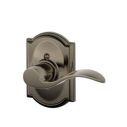 Picture of SCHLAGE Accent Lever with Camelot Trim Non-Turning Lock in Antique Pewter - Right Handed - F170 ACC 620 CAM RH