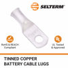 Picture of SELTERM 8 AWG # 10 Stud (25 pcs.) UL Marine Grade Battery Ring Terminal 8 Gauge Connector, Tubular Electrical Wire End Cable Lugs, Tinned Copper Eyelets [B2], MD0810P / MDS0810P