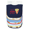 Picture of Hudson Baby Unisex Baby Cotton Bibs, Pizza Snacks, One Size