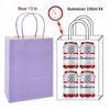 Picture of AZOWA Gift Bags Large Kraft Paper Bags with Handles (9.8 x 7.5 x 3.9 in, Light Purple, 25 Pcs)