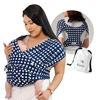 Picture of Konny Baby Wrap Carrier, Hassle-Free Moisture Wicking and Breathable Infant Sling, Perfect for Newborn Babies to 44 lbs Toddlers (Navy Gingham, 4XL)