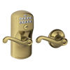 Picture of SCHLAGE FE575 PLY 609 FLA Plymouth Keypad Entry with Auto-Lock and Flair Levers, Antique Brass