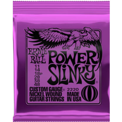 Picture of Ernie Ball P02220 Power Slinky Nickel Wound Electric Guitar Strings, 11-48 (5 Pack)