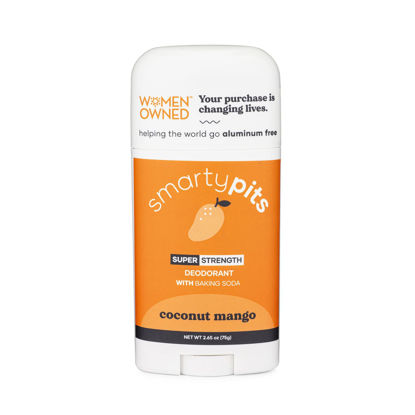 Picture of SmartyPits - Natural/Aluminum-Free Deodorant (with baking soda) Paraben Free, Phthalate Free, PROPYLENE GLYCOL FREE, Not Tested on Animals | 2.9oz  (Coconut Mango)