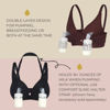 Picture of Simple Wishes Pumping Bra Hands Free & Nursing Bra | Supermom | Supports Spectra, Medela, Elvie, Willow and More. | Large | Bitter Chocolate | Removable Padding