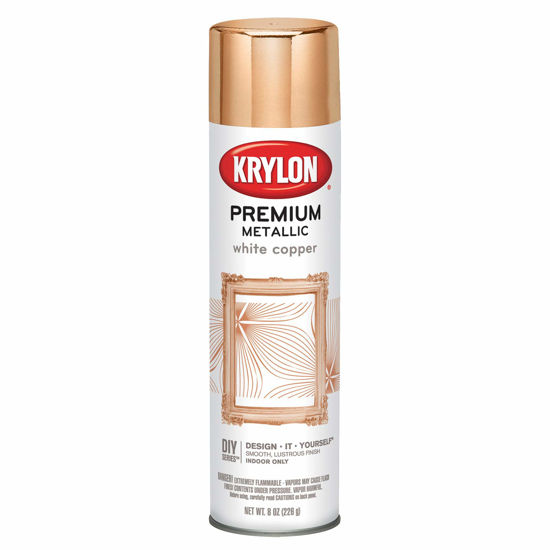 Picture of Krylon K01500000 Premium Metallic Aerosol Paint, 8 oz, White Copper, 6 1