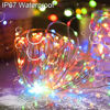 Picture of Solar Christmas String Lights Multicolor Outdoor Waterproof 100 LED（2 Pack） 8 Modes Copper String Lights Fairy Lights for Valentine's Day Garden, Patio, Fence, Balcony, Outdoors(Multicolor 2pcs）