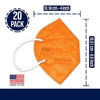 Picture of Disposable 5-Layer Efficiency Protective Adult Face Mask 5-Ply Design Made in USA (5, Tangerine Orange)