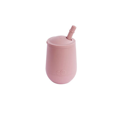 Picture of ezpz Mini Cup + Straw Training System - 100% Silicone Training Cup for Infants + Toddlers - Designed by a Pediatric Feeding Specialist - 12 Months+ (Blush)