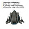 Picture of 3M Rugged Comfort Quick Latch Half Facepiece Reusable Respirator 6501QL, Gases, Vapors, Dust, Small