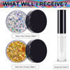 Picture of 7g Silver +7g Gold Holographic Chunky Cosmetic Glitter Body Hair Face Eye Nail for Festival Carnival Concert Party Beauty Rave Accessories Different Sizes&Shapes ✮14g + Quick Dry Primer Glue Gel(5ml)