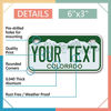 Picture of InkMyPlate Personalized Colorado Mini License Plate | Choose from 50 States Bike 6x3 in Custom for Kids Power Wheels Golf Cart, Motorcycle, Moped, Wagons, ATV Aluminum, 6inchX3inch