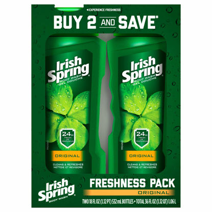 Picture of Irish Spring Body Wash, Original, 18 fluid ounce (Pack of 2)