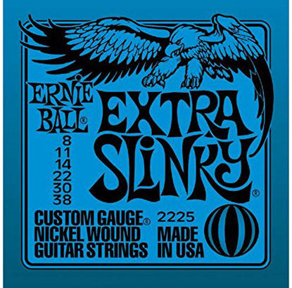 Picture of Ernie Ball P02225 Extra Slinky Nickel Wound Electric Guitar Strings, 8-38 (5 Pack)