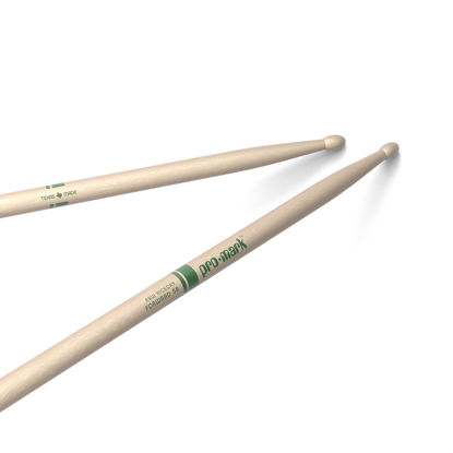 Picture of ProMark Classic Forward 5B Raw Hickory Drumsticks, Oval Wood Tip, One Pair