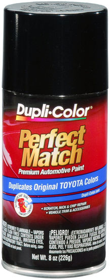 Picture of Dupli-Color BTY1566-6 PK (EBTY15667-6 PK) Black Metallic Toyota Exact-Match Automotive Paint - 8 oz. Aerosol, (Case of 6)