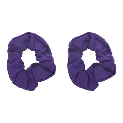 Picture of Set of 2 Solid Scrunchies (Purple)