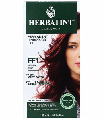 Picture of Herbatint Permanent Haircolor Gel, FF1 Henna Red, Alcohol Free, Vegan, 100% Grey Coverage - 4.56 oz