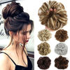 Picture of Lelinta Hair Bun Extensions Wavy Curly Messy Donut Hair Chignons Hair Piece Hairpiece