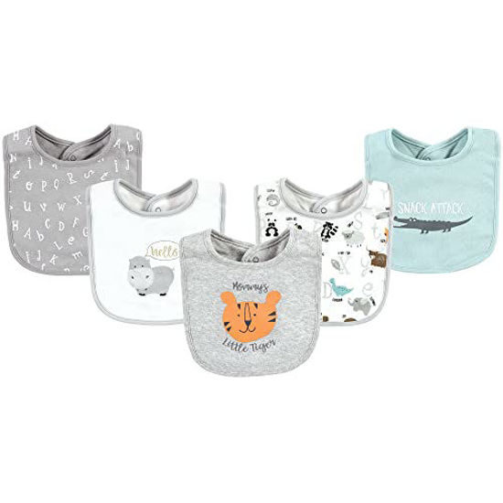 Picture of Hudson Baby Unisex Baby Cotton Bibs, Alphabet Animals, One Size