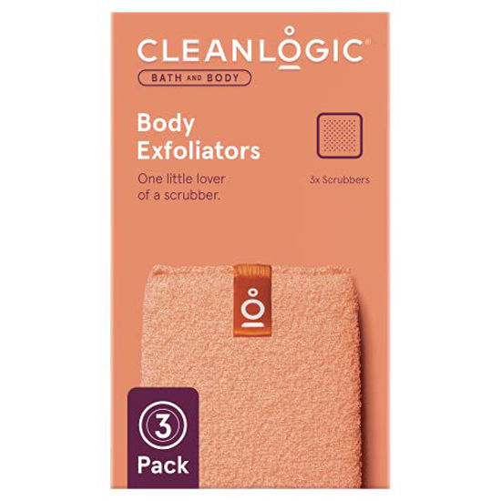 Picture of Cleanlogic Bath and Body Small Exfoliating Body Scrubber, Assorted Colors, 3 Count