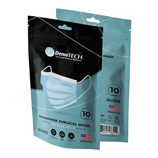 demetech astm level 3 earloop masks